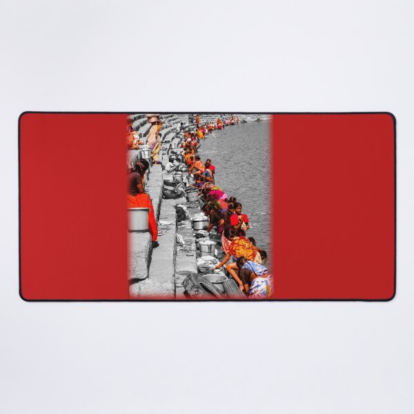 Item preview, Washing clothes at the ghat designed and sold by indiafrankk.