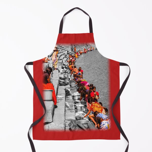 Item preview, Washing clothes at the ghat designed and sold by indiafrankk.
