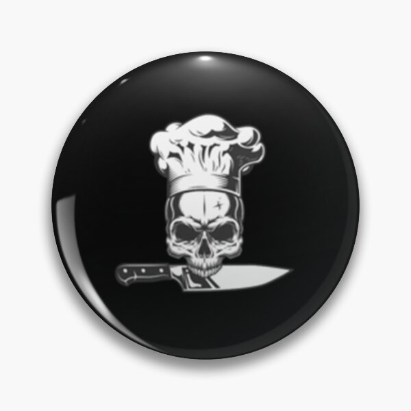 Item preview, Chef skull with knife Anthony Bourdain emblem and moto    designed and sold by HSColorpress.