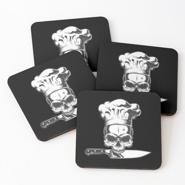 Item preview, Chef skull with knife Anthony Bourdain emblem and moto    designed and sold by HSColorpress.