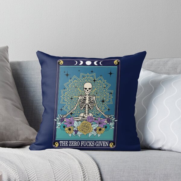 Item preview,  Funny tarot card with a skeleton - The Zero Fucks Given designed and sold by JuliaPop.