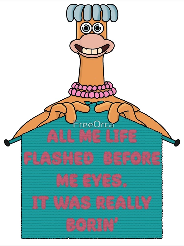 "Chicken Run Babs Knitting" Poster for Sale by FreeOrca Redbubble