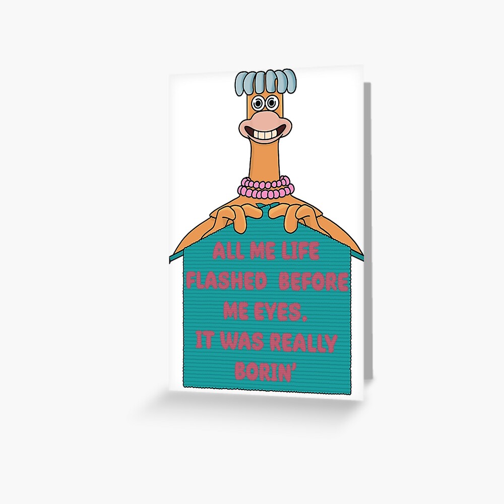 "Chicken Run Babs Knitting" Greeting Card for Sale by FreeOrca Redbubble