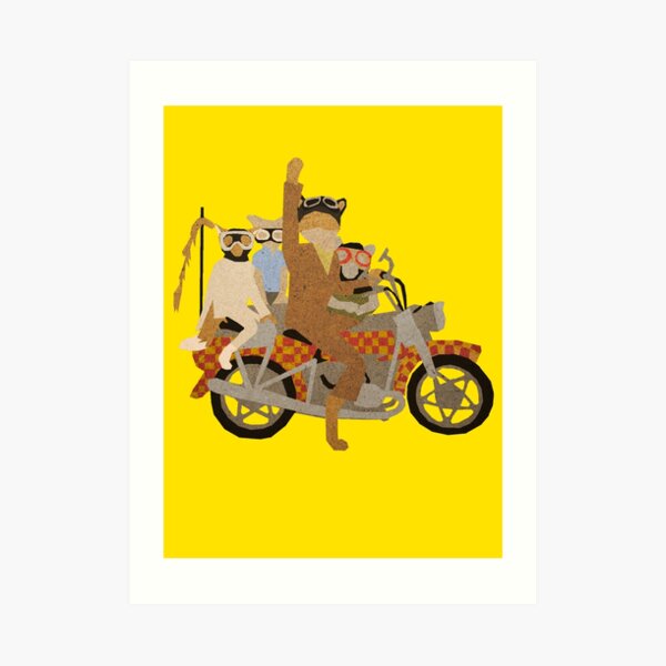 Fantastic Mr Motorcycle Art Print