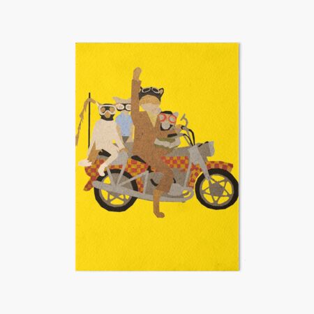 Fantastic Mr Motorcycle Art Board Print