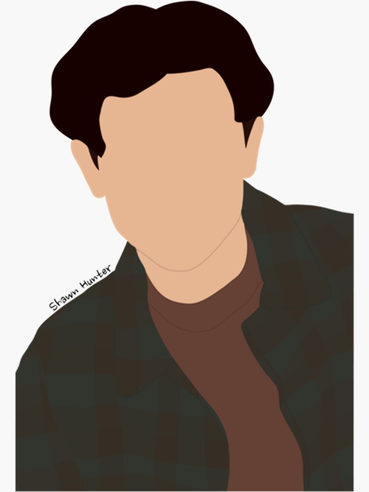 "Boy Meets World Shawn Hunter " Sticker for Sale by Florenciaz Redbubble