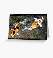 San Fran Sidewalk Koi Greeting Card