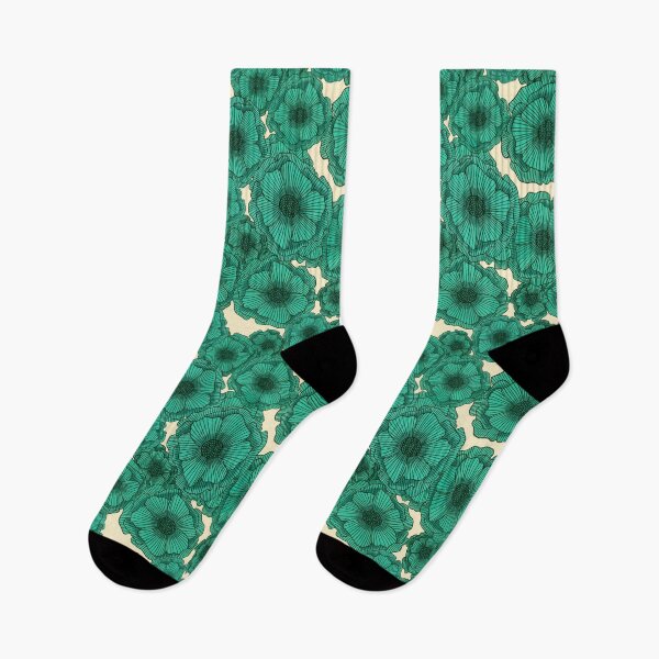 Item preview, Floral Season - Green on Beige designed and sold by ByNataliaBurgos.