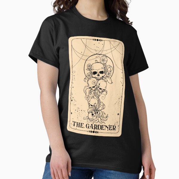 Vista previa del artículo con la obra «El jardinero - carta del tarot celestial con calaveras», diseñado y vendido por JuliaPop.