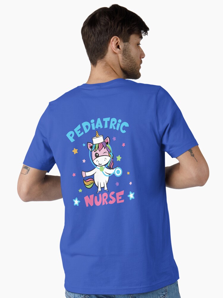 Pediatric Nurse Unicorn Stethoscope Future Nurse Nursing School Medical  Staff Essential T-Shirt