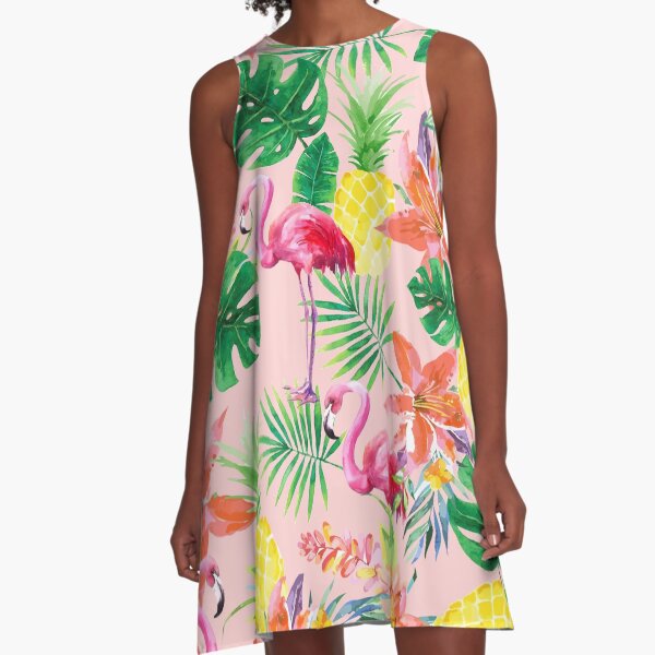 Tropical A-Line Dress