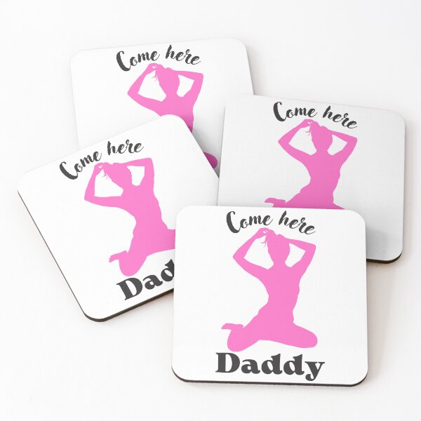 Item preview, Come here Daddy Fem Silhouette Sissy girl pink and dark grey designed and sold by SISSY4SISSIES.