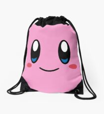 Kirby Face Drawstring Bag
