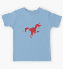 Einhorn Velociraptor Kinder T-Shirt