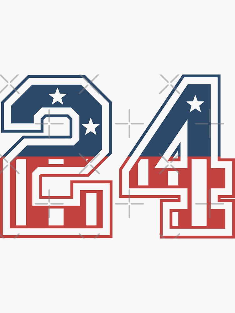 "Number 24 USA" Sticker for Sale by PaulSDesign Redbubble