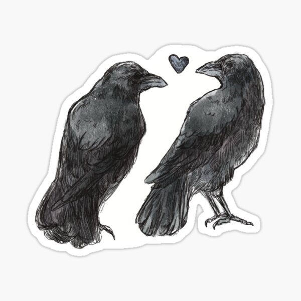 Item preview, Two Crows In Love designed and sold by magpieve.