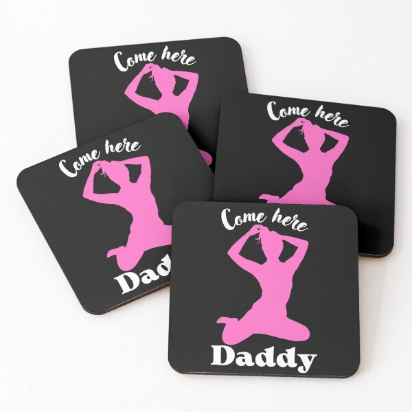 Item preview, Come here Daddy Fem Silhouette Sissy girl pink and white designed and sold by SISSY4SISSIES.