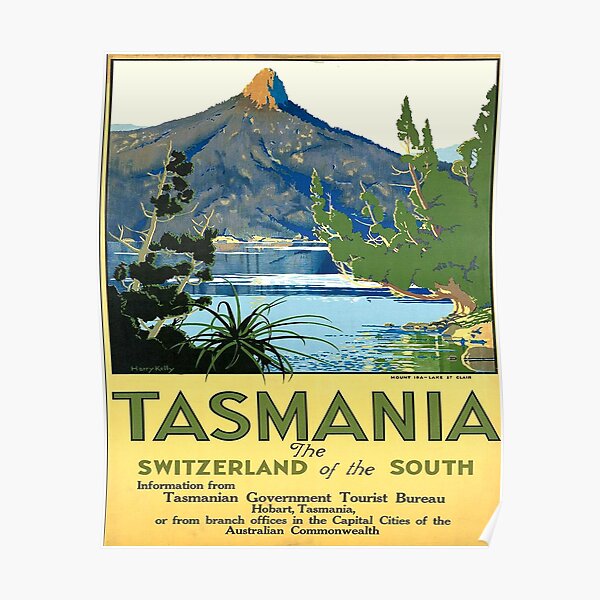 Tasmania, Australia, vintage, travel poster Poster