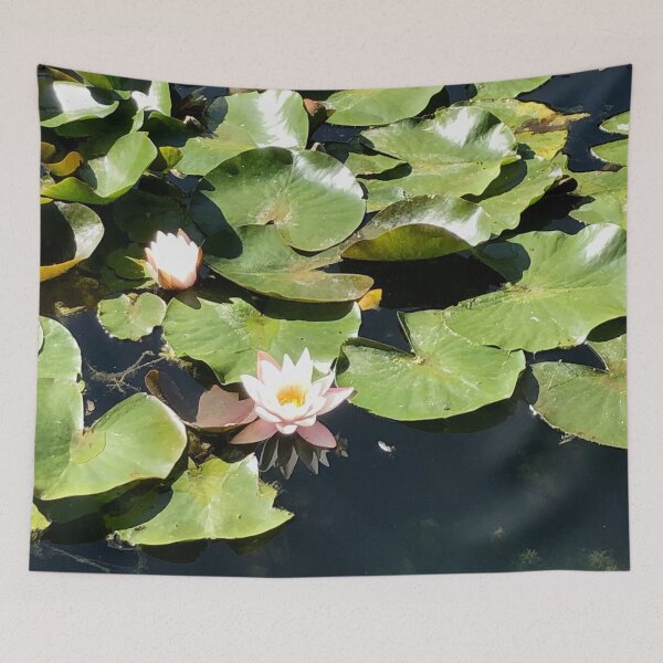 Item preview, Water Lily’s Summer time.    Pink Love. Ruskin Mill,  Stroud. designed and sold by Angela Haig-Harrison.