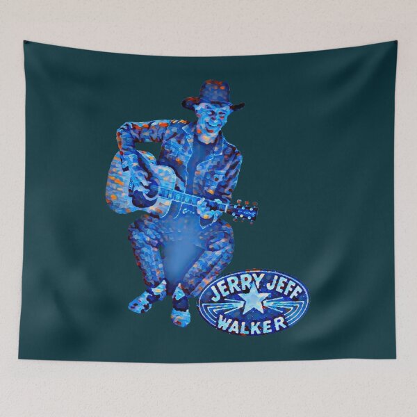 Item preview, Jerry Jeff Walker blue painting  designed and sold by AlphaCreatio.
