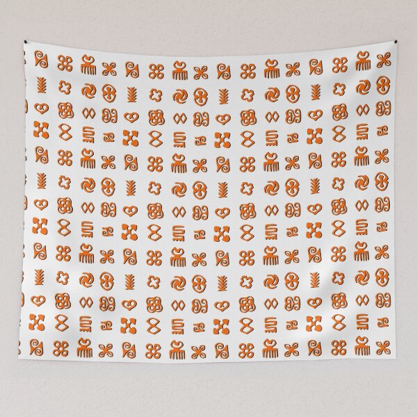 Item preview, Adinkra Symbols in Orange And Black designed and sold by Almdrs.