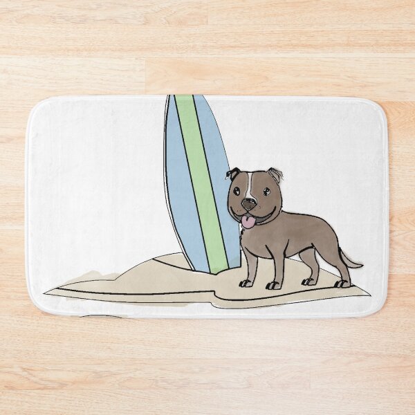 Item preview, Surfing staffy designed and sold by ErinJain.