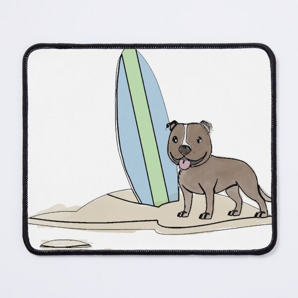 Item preview, Surfing staffy designed and sold by ErinJain.