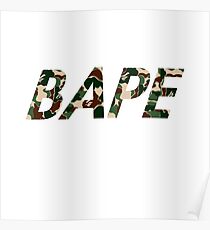 Bape Word Camo Poster