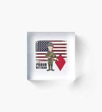 5th Infantry Division- Proud Veteran Acrylic Block