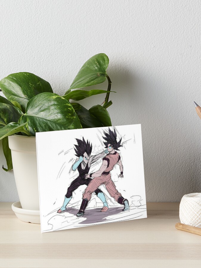 Goku and Gohan Manga Art Board Print for Sale by SenorFiredude