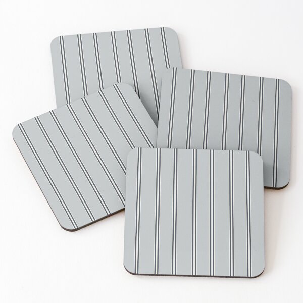 Item preview, Stripes - Samovar Silver, Naval Blue & Alabaster White designed and sold by NolkDesign.