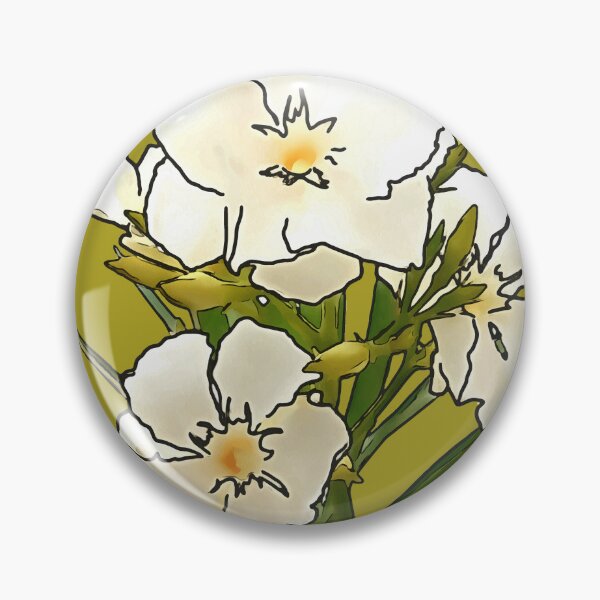 Item preview, White Oleander Black Outline Art designed and sold by taiche.