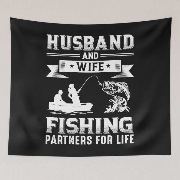 Item preview, Husband and Wife Fishing Partners For Life Vintage Fishing Tee designed and sold by alanxgoldberger.