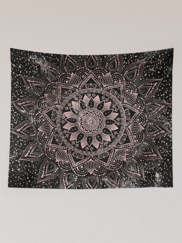 Rose gold mandala cheap tapestry