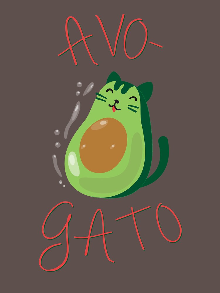 Avogato Avocado Cat Funny Shirt T Shirt By Alexq Redbubble Avogato T Shirts Avocado