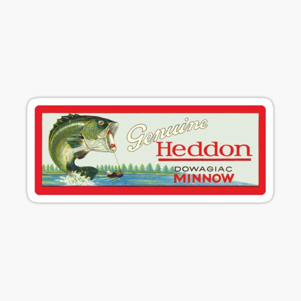Vintage Heddon Dowagiac Minnow Lure Original Box Lid Sticker for Sale by  Drewaw