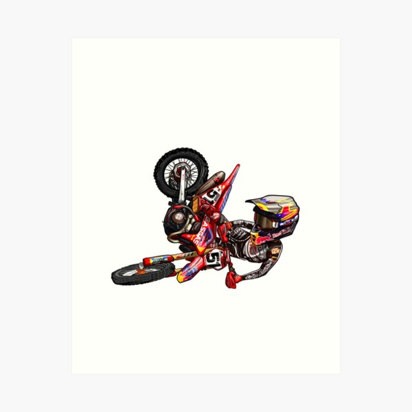 Motocross print by Tompico