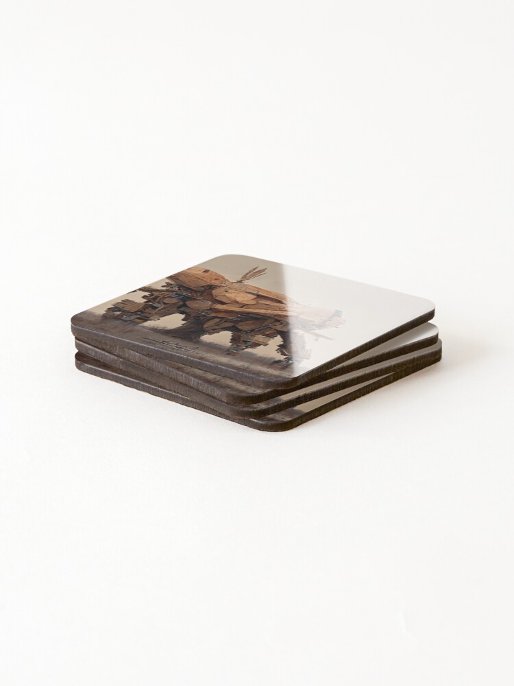 Thumbnail 4 of 5, Coasters (Set of 4), Native American Ritual Mech designed and sold by LessLowLast.