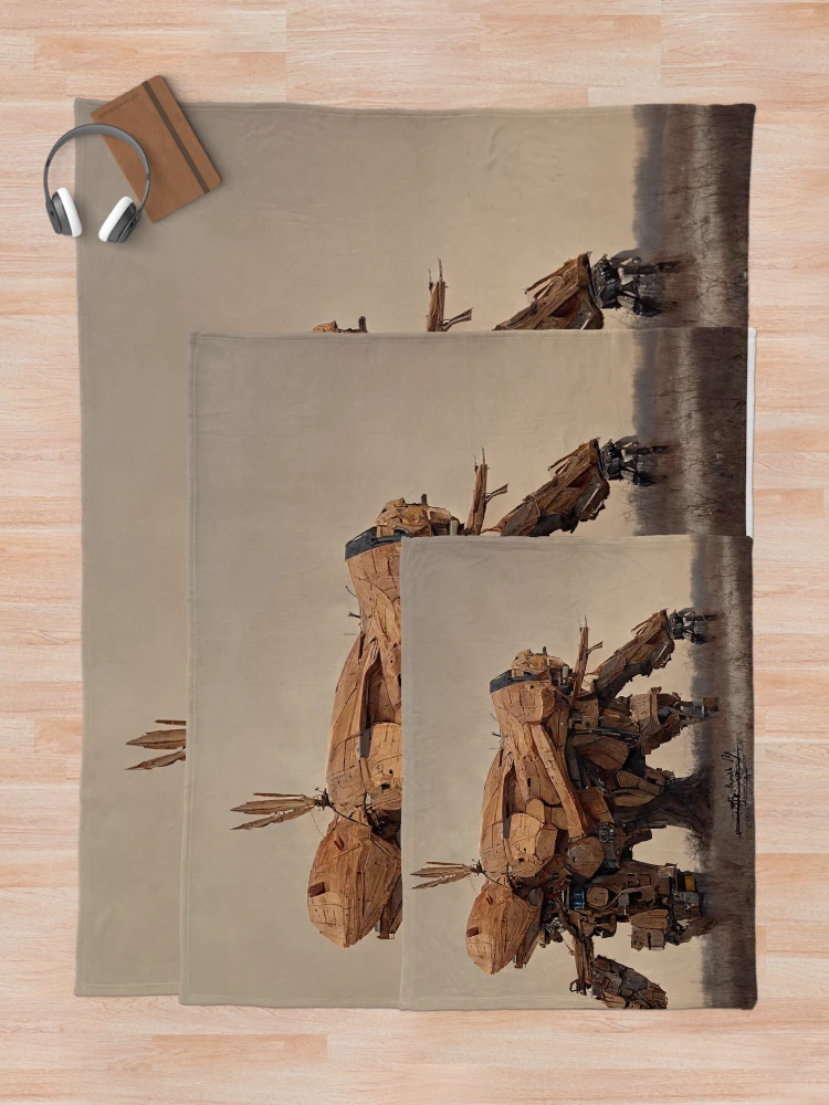 Thumbnail 5 of 6, Throw Blanket, Native American Ritual Mech designed and sold by LessLowLast.