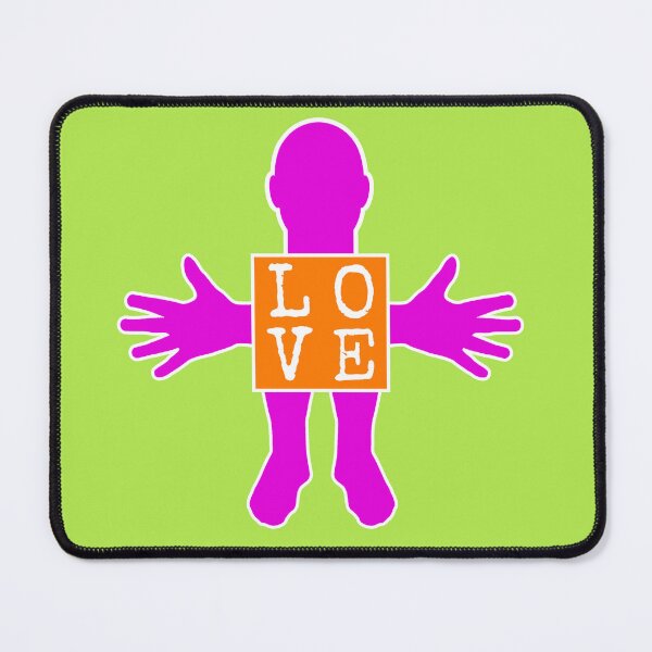 Item preview, Human figure - LOVE - Orange ad Violer colors - Monospace font designed and sold by RainbowWordLand.