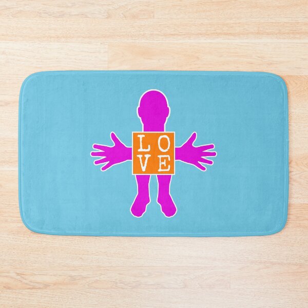 Item preview, Human figure - LOVE - Orange ad Violer colors - Monospace font designed and sold by RainbowWordLand.