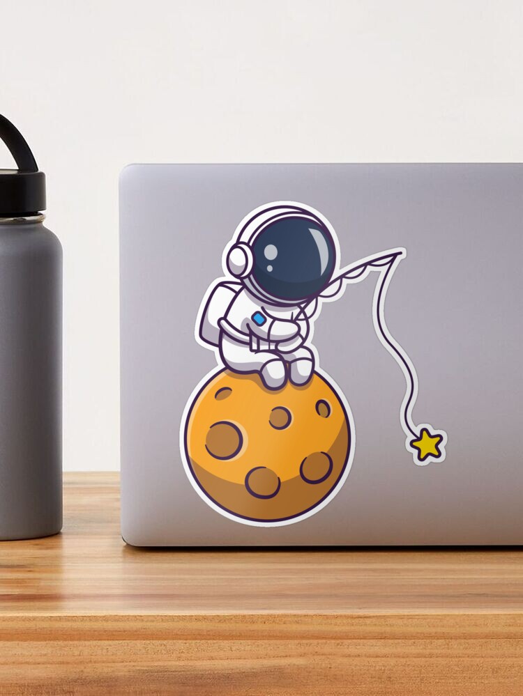 KT Decor Astronaut Fishing Laptop Sticker 15.6 Inch - Trendyol