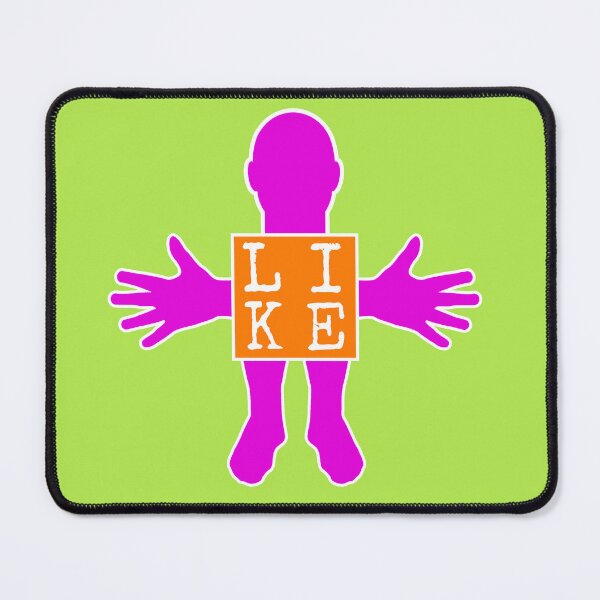 Item preview, Human figure - LIKE- Orange ad Violet colors - Monospace font designed and sold by RainbowWordLand.