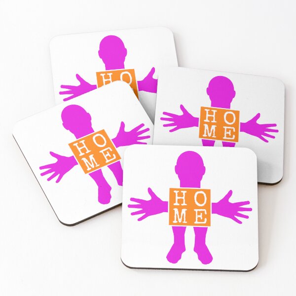 Item preview, Human figure - HOME - Orange ad Violet colors - Monospace font designed and sold by RainbowWordLand.