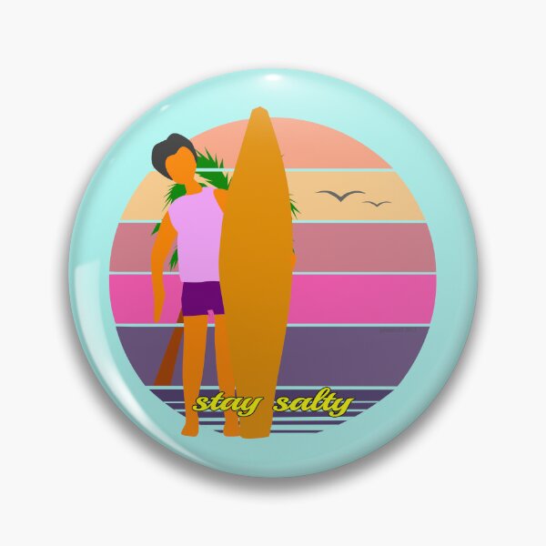 Item preview, stay salty sunset surfer designed and sold by artandmerch.