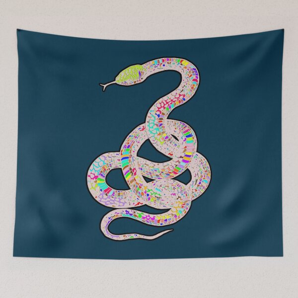 Item preview, The Snake That Cannot Shed It’s Skin Will Die, black background   designed and sold by RicardoEvans.