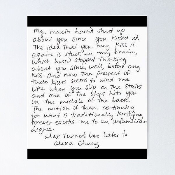 Item preview, Funny Gifts For Alex Turner's Love Letter To Alexa Chung Gift For Fans designed and sold by TrinhLa.