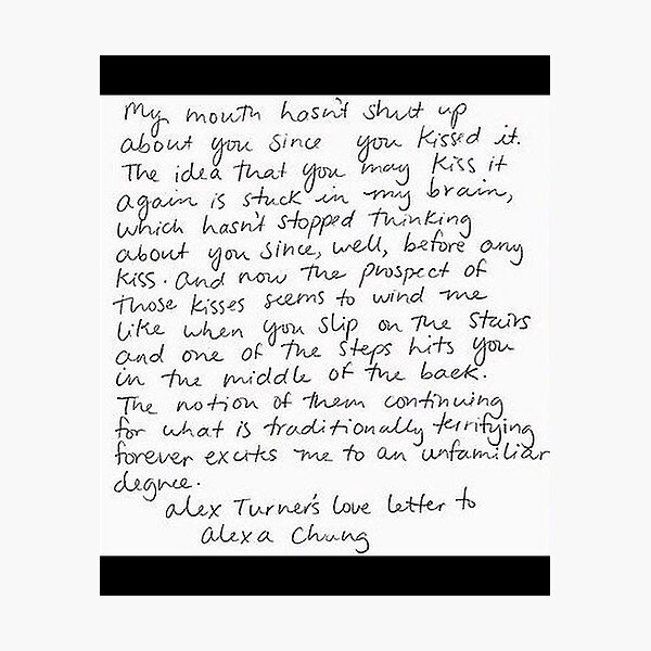 Item preview, Funny Gifts For Alex Turner's Love Letter To Alexa Chung Gift For Fans designed and sold by TrinhLa.