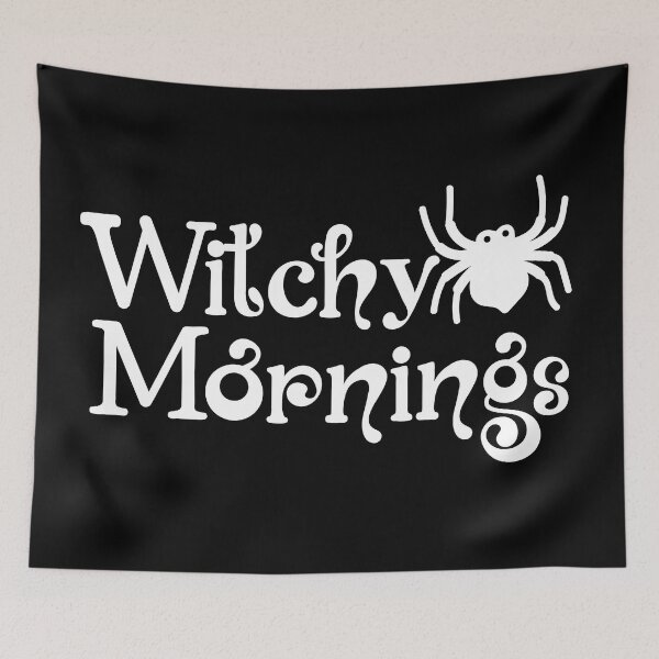 Item preview, Witchy Mornings Spooky Spider- Cute T-shirt Designs for wacky Halloween enthusiast designed and sold by Ridiculam Toga.
