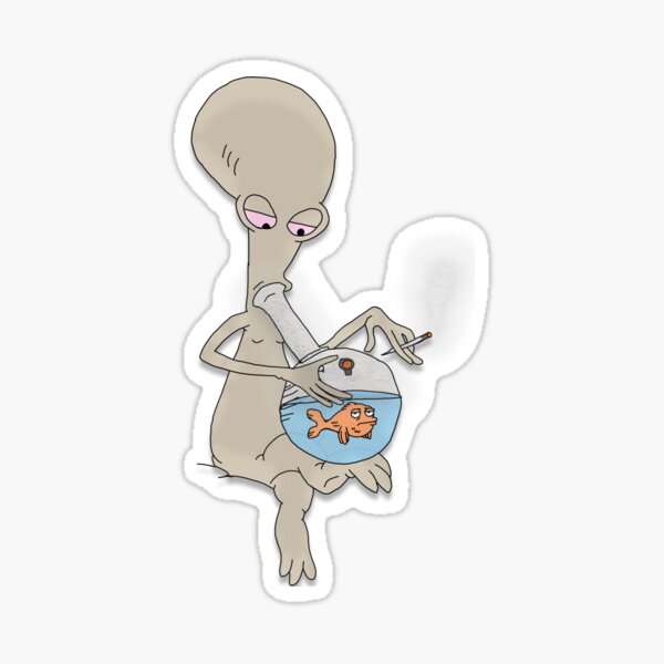 Roger The Alien Stickers for Sale | Redbubble